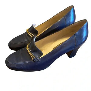 Raspini Firenze Vintage Leather Loafer Heels